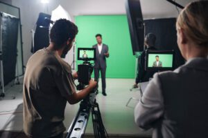green screen studio shot