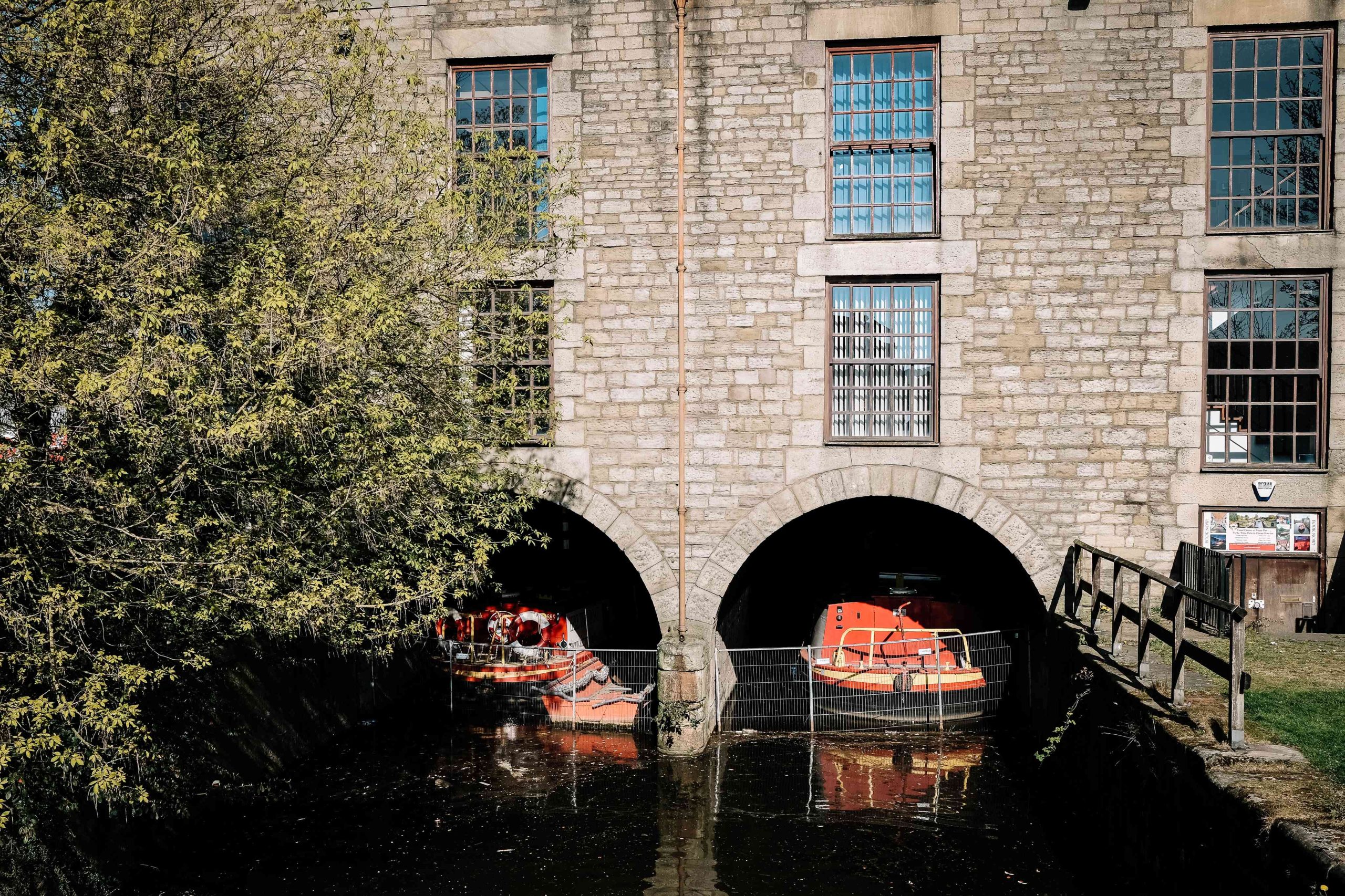 Close up shot of canal in Wigan